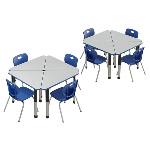 Wing Deluxe HPL Collaborative Desks and Student Chairs Package - Correll