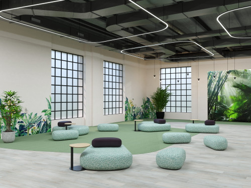 Environmental of Koa1 Pouf Ottoman - FlexxForm KOA1
**Sold Separately**