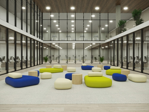 Environmental of Koa4 Pouf Ottoman - FlexxForm KOA4
**Props Not Included**