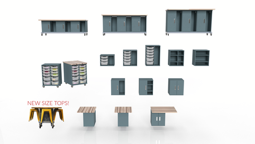 Chameleon Classroom 4-Pod Cube Base System with High Pressure Laminate Top - CEF