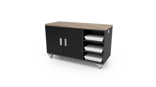 ED4 Flush Butcher Block Top Table with High Pressure Laminate Base - CEF 