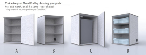 Quad Pod Table with High Pressure Laminate Top - CEF