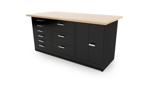 CEF FORGE-FP-3EB-6D-3D-DD Forge Butcher Block 3 Pod Work Station