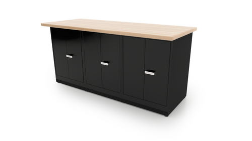 CEF FORGE-FP-3EB-DD-DD-DD Forge Butcher Block 3 Pod Work Station