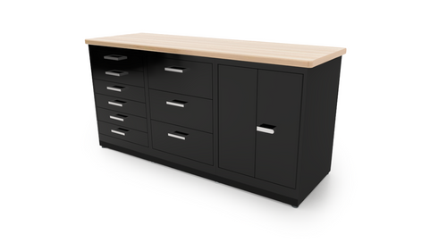 CEF FORGE-FP-3EB-6D-3D-DD Forge Butcher Block 3 Pod Work Station