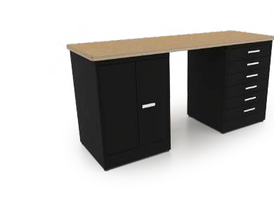 Forge Shop Top Desk Pod Configuration - CEF FORGE-FP-DCEB-DD-6D