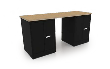 Forge Shop Top Desk Pod Configuration - CEF FORGE-FP-DCEB-DD-DD
