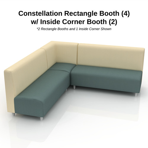 FurnitureLab Constellation Rectangle Booth with Inside Corner
