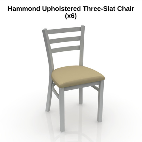 FurnitureLab Hammond Upholstered Three-Slat Chairs