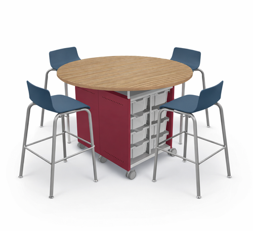 MooreCo Compass Island and Low Back Stools Makerspace Package