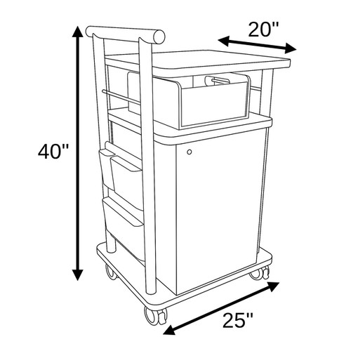 Paragon CYC-MSCT202540 Cycle Series Mobile Storage Cart
**PET Storage Sold Separately**