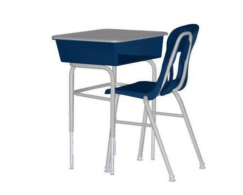 Columbia Open Front Desk and Classic Comfort Chair Classroom Package
Showing desk and chair 