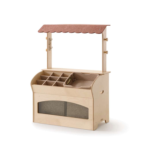 Copernicus W-B-MS-T3K2 Seoras Birch Market Stand - Solid Kickplate - Moss Large Softouch Storage Bin
**Optional** Storage Bins Sold Separately