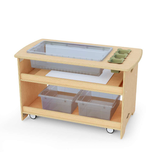 Copernicus W-B-SWTS-T1C Seoras Birch Sensory Table - Preschool - Casters - Extra Tubs
