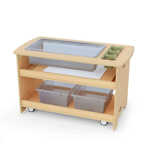 Copernicus W-B-SWTS-T1C Seoras Birch Sensory Table - Preschool - Casters - Extra Tubs