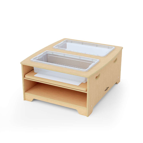Copernicus W-B-DSWTT Seoras Birch Double Wide Sensory Table - Toddler - Casters - Storage Bins
**Optional** Casters and Storage Bins Sold Separately