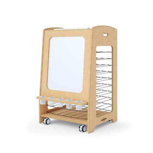 Copernicus W-B-PED-C Seoras Birch Painting Easel with Drying Rack
