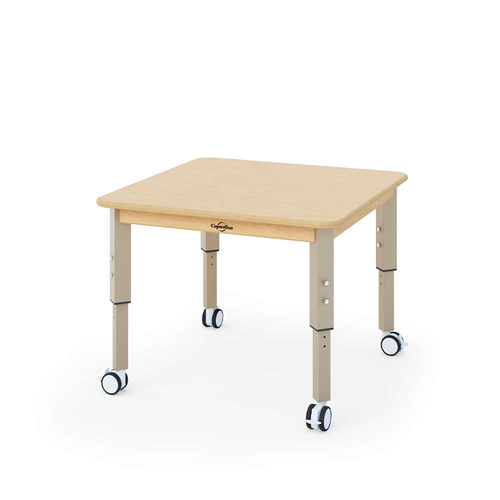 Copernicus W-B-TSQ4-C Seoras Square Birch Adjustable Activity Table - With Casters
**Casters Sold Separately**