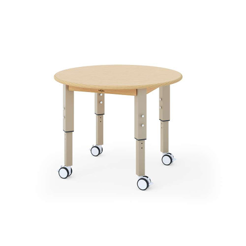 Copernicus W-B-TRD4 Seoras Round Birch Adjustable Activity Table - With Casters
**Casters Sold Separately**
