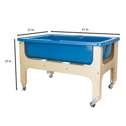 Blue Deluxe Sand & Water Table with Lid - Wood Designs WD11865BL
Showing dimensional diagram