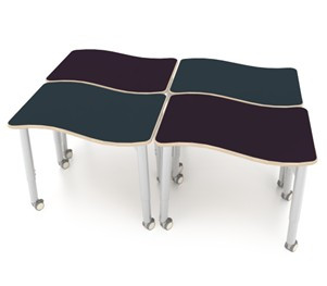 CEF ESTO-WAVE-PLY ESTO Wave Student Desk with High Pressure Laminate on Baltic Birch
**Optional Casters Sold Separately / Desks Sold Individually**