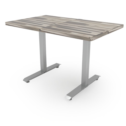 CEF ESTO-CAFE-3048-BB ESTO Cafe Table with Butcher Block Top - Mixed Walnut & Maple Top