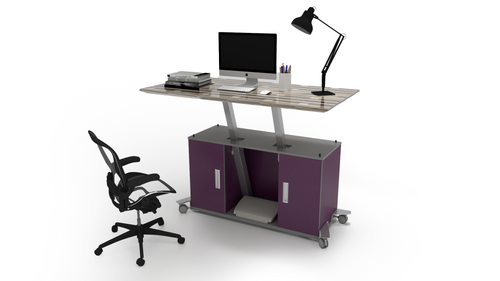 CEF KLKO-3060 Klesko Butcher Block Sit-to-Stand Teacher Desk
**Props and Chair Not Included / Doors Sold Separately**
