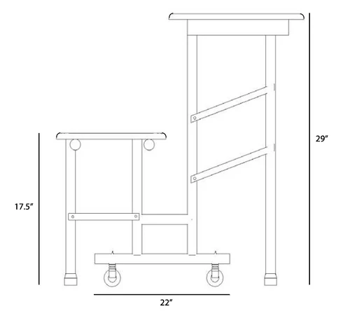 Alumni QS-CD-CBT-96 Quick Ship Convertible Bench Table