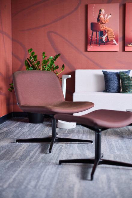 Environmental of KI CALSG Cascha Metal Swivel Lounge Chair with Ottoman
**Ottoman Sold Separately**