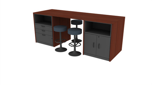Great Openings DWS260508-TW Collaboration Island Double Sided Open Center Workstation