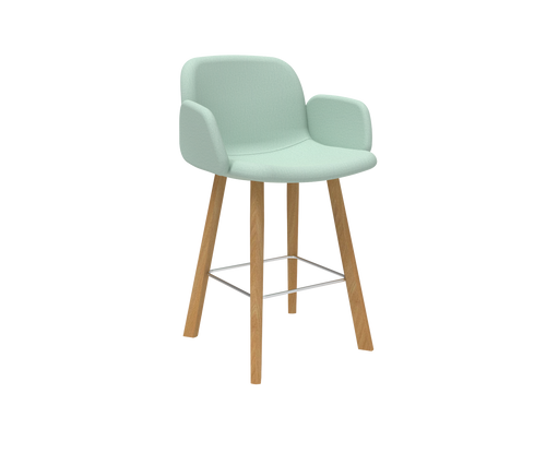 KI Cascha Wood 4-Leg Stool