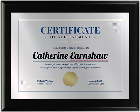 Massillon Plaque Diploma Reprint
Matte Black