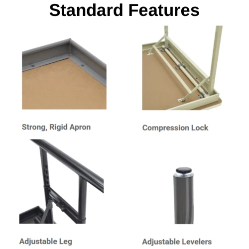 Barricks 110 Series Rectangle Folding Table
