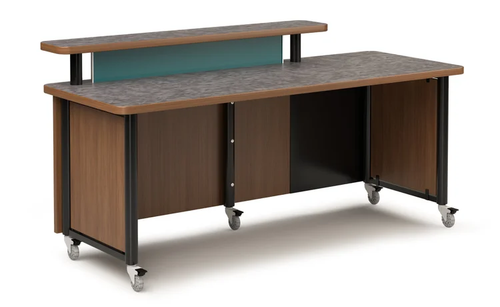Russwood Straight Rover Desk w/ Acrylic Patron Ledge
**Acrylic Patron Ledge Sold Separately**