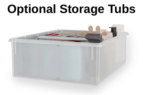 **Optional** Storage Tubs
**Sold Separately**