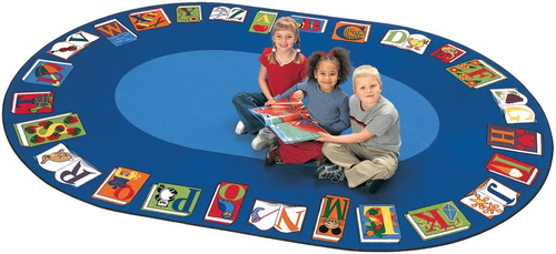 Carpets For Kids Premium Reading by the Book Oval