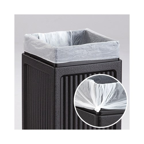 Safco 9478BL Canmelon Receptacle Recessed Panel Side Open - Black