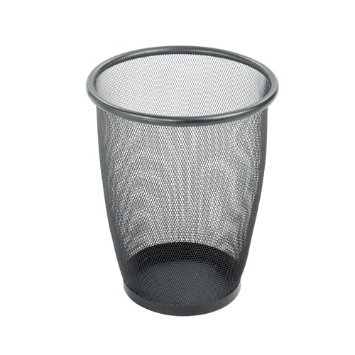 Safco Onyx Mesh Round Wastebasket Pack of 3 9717BL - 5 Gallons / Black