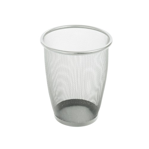 Safco Onyx Mesh Round Wastebasket Pack of 3 9717SL - 5 Gallons / Silver