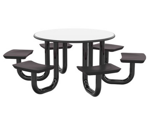 Cortech 54RDBKBNU6BKGY U-Leg Round Anchor 2 Table