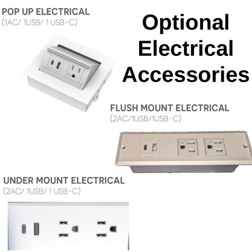 Optional Electrical Accessories for CEF High Pressure Laminate Collaboration Team Table
**Sold Separately***