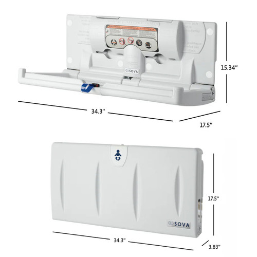Sova Origin Horizontal Baby Changing Station 10HS0101 - Light Gray