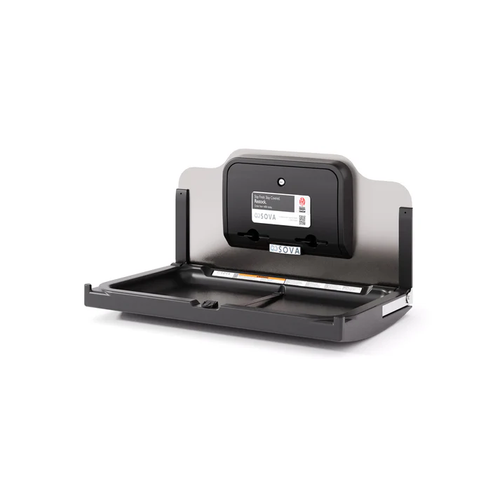 Sova Element LX Horizontal Baby Changing Station with Liner Dispenser and Backsplash 20HS0402 - Black