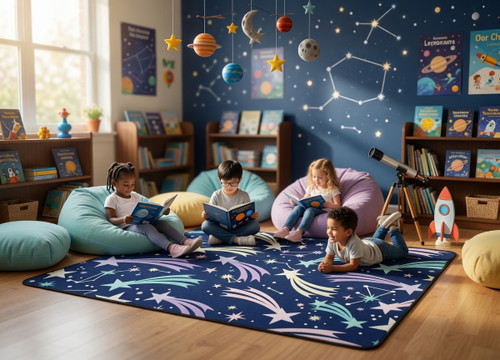 Flagship FA3622-32FS Out of This World Space Shooting Stars - 6'W x 8'4"L
