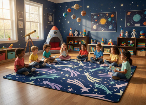 Flagship FA3622-44FS Out of This World Space Shooting Stars - 7'6"W x 12'L