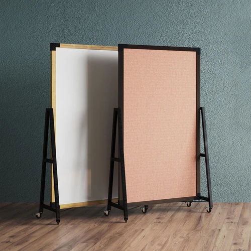 Ghent Prest Combo Mobile Whiteboard and Fabric Board