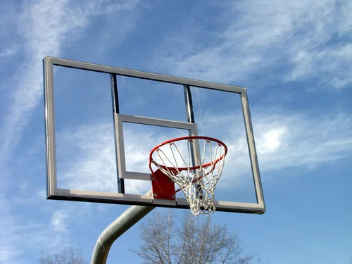 SportsPlay 4.5-inch OD Heavy Duty Bent Post Basketball Backstop - Acrylic Backboard