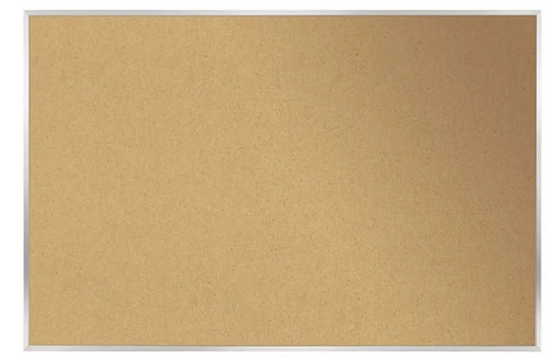 Ghent AK Series Aluminum Frame Traditional Cork Bulletin Board - Natural