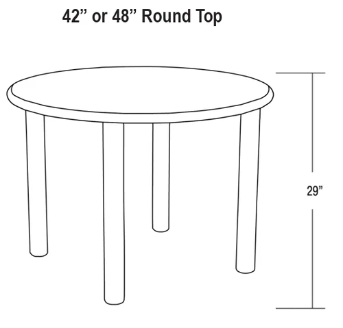 Cortech Endurance Round Steel Leg Table - 48" Diameter