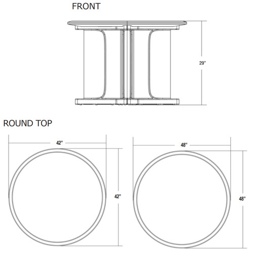 Cortech Endurance Round X-Base Laminate Table